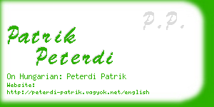 patrik peterdi business card